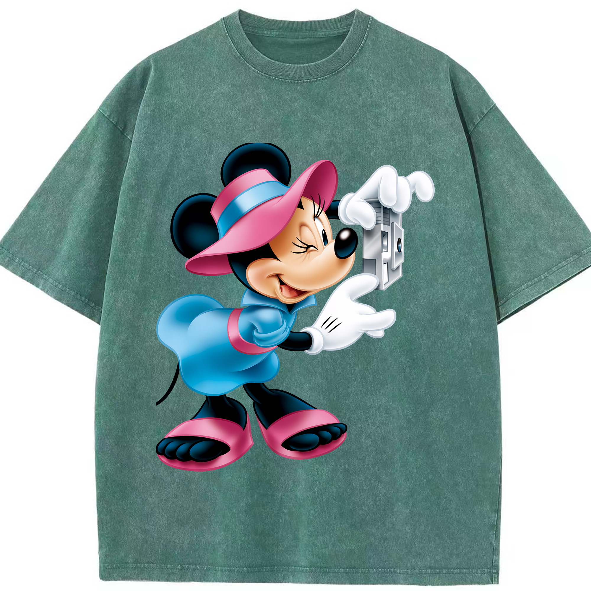 （画像用） ミッキーマウス Mickey Mouse 綿100% ヴィンテージ風 半袖Tシャツ（フロントプリント）